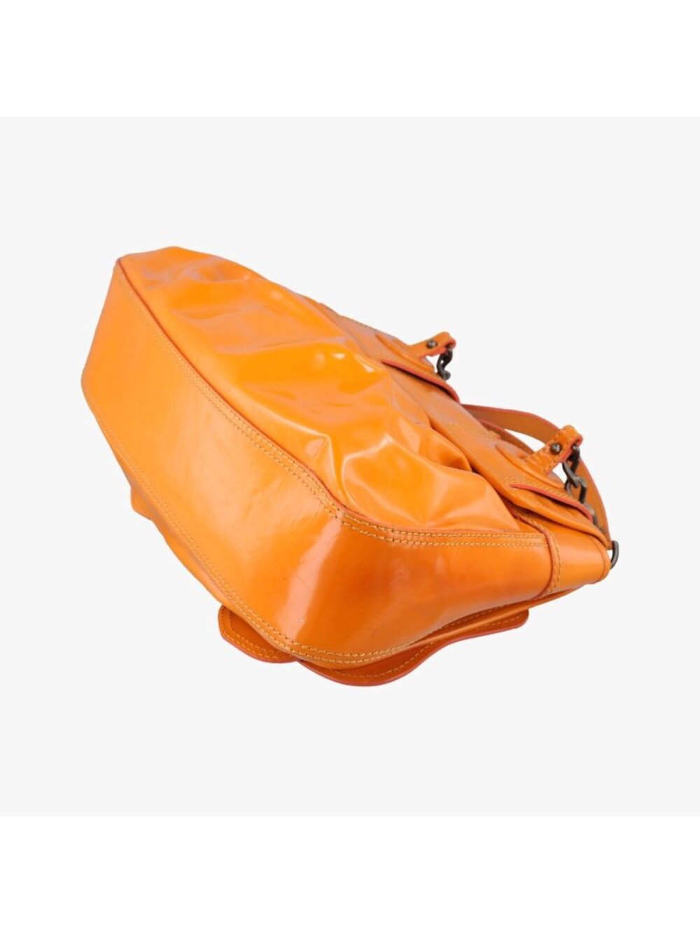 ★SOLD★ Fendi b Bag Orange Patent - Picture 6 of 15